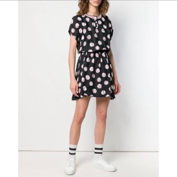 New Love Moschino Baseball Print Mini Dress NWOT Size 6 US - Picture 7 of 16